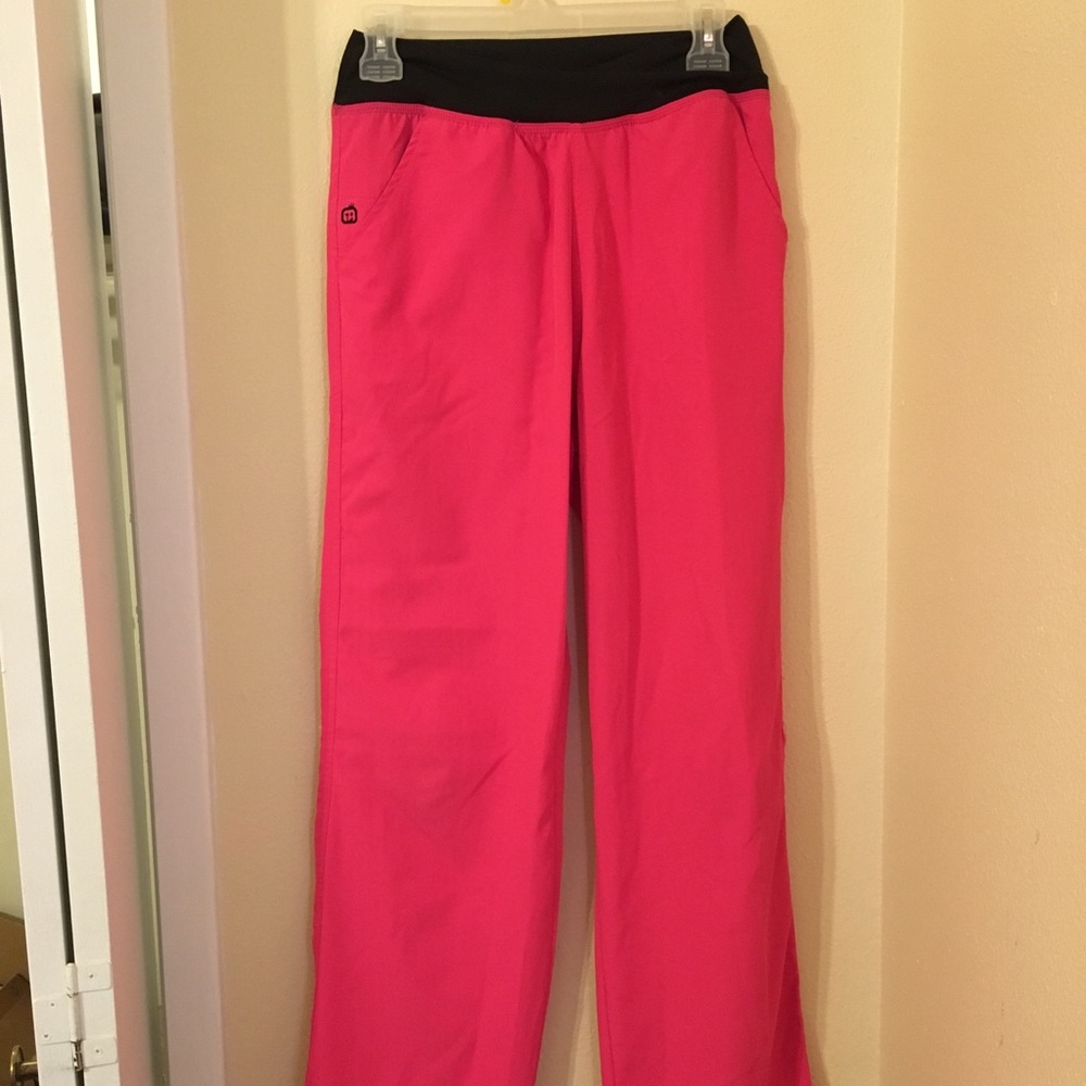 Wink Brand; wide leg, yoga waist scrub pants